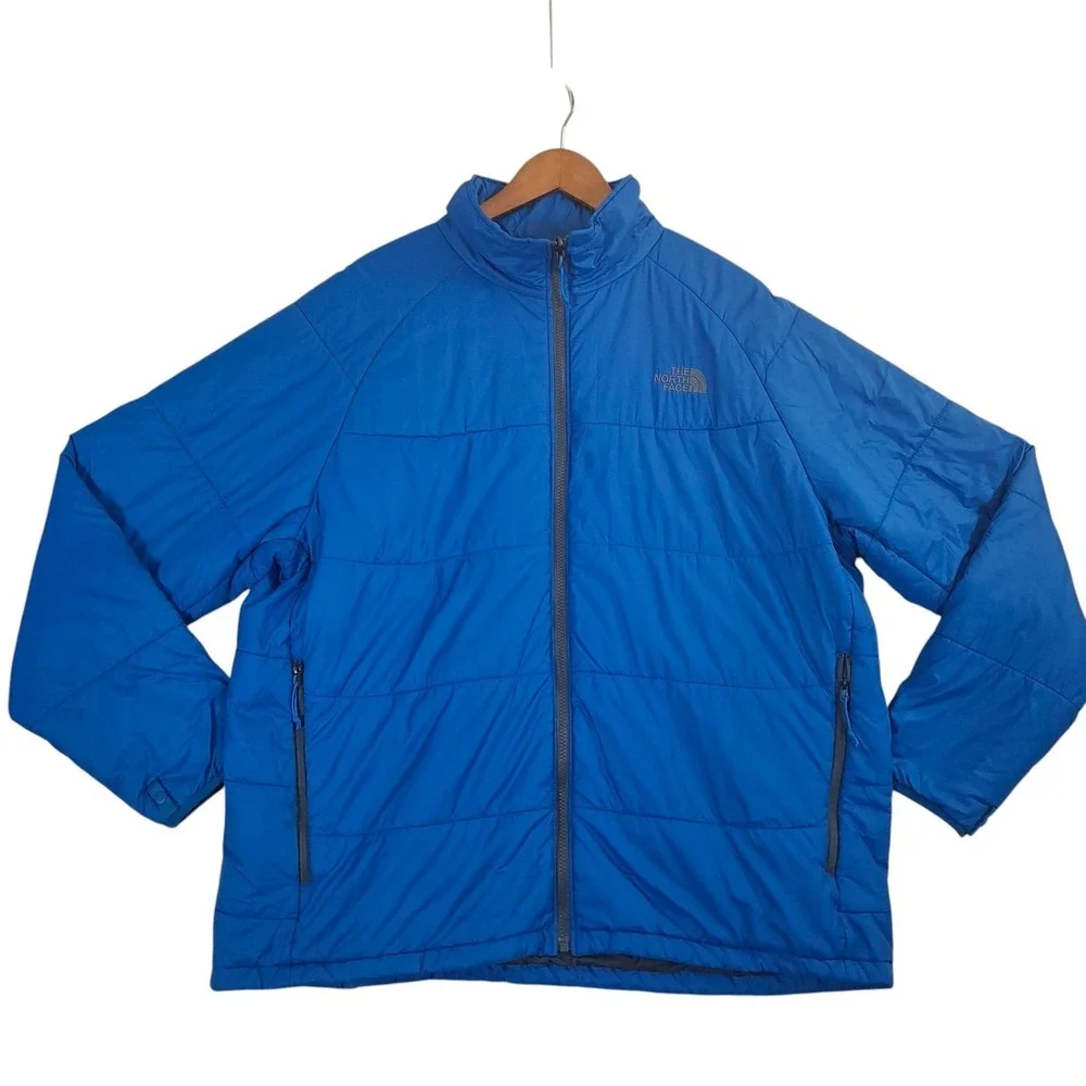 The North Face Junction Insulated Jacket Men's XXL Blue Quilted Puffer Full Zip